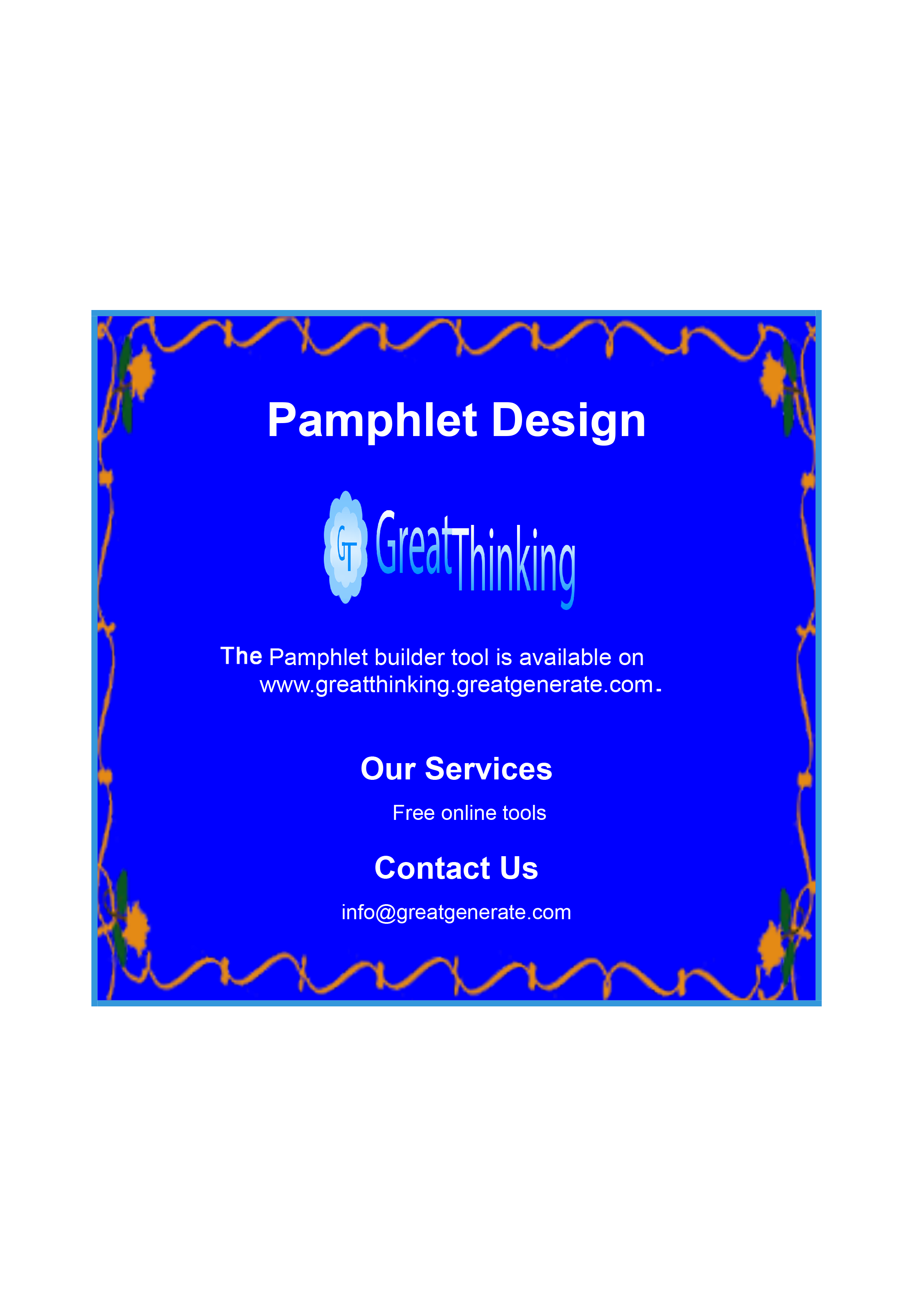 Free Pamphlet Maker Tool